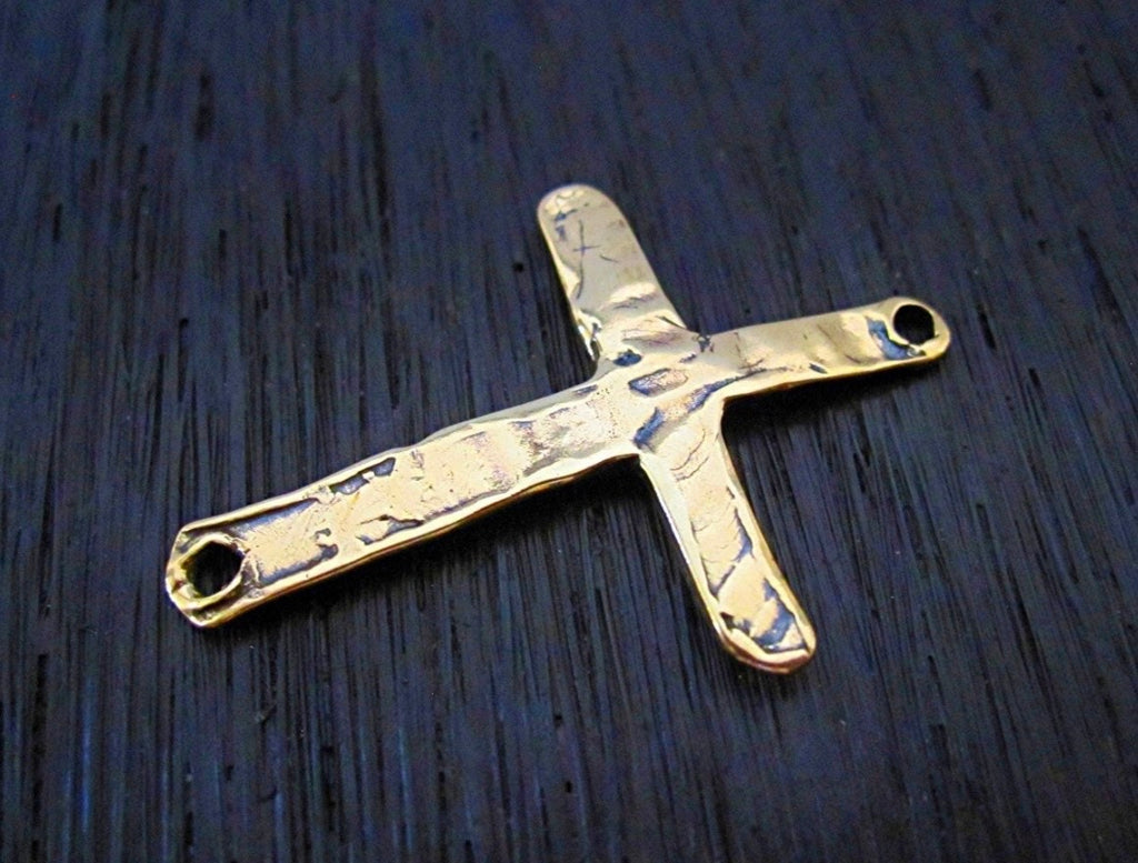 Gold Bronze Cross Bracelet Link and Connector