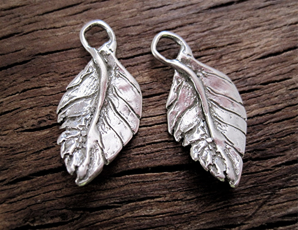 ONE Artisan, Sterling Silver, Rose Leaf Earring Charm and Pendant (one charm)