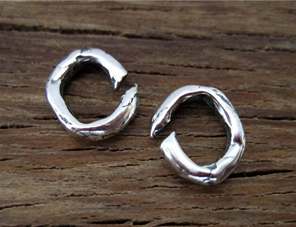 Artisan No Soldering Artisan Open Jump Rings in Sterling Silver (set of 2) (X)