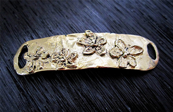 Artisan Flora Artisan Bracelet Link and Connector in Gold Bronze (one) (X)