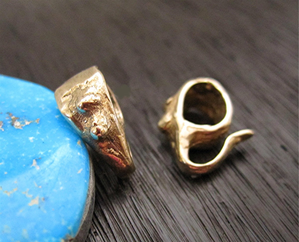 bronze dotted artisan jewelry bail