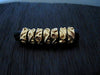 Artisan Designer Spacer Beads in Gold Bronze (TWO Beads)