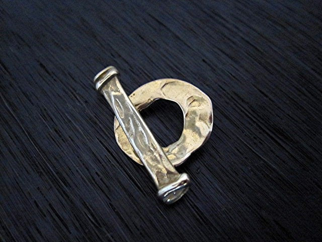 Rustic Artisan Gold Bronze Toggle Clasp (one set) (X)