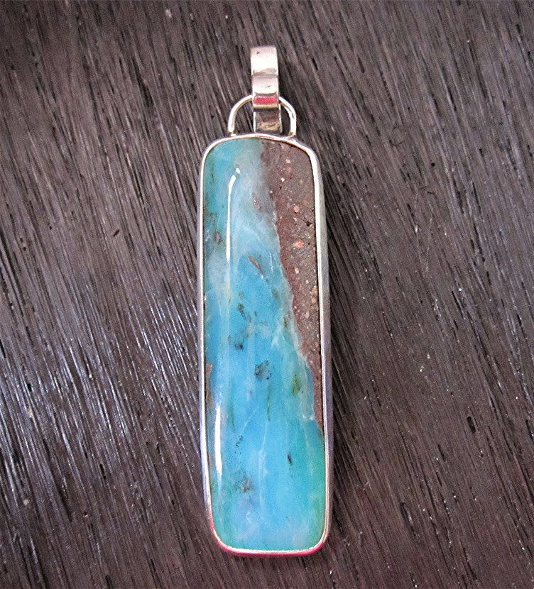 Peruvian Opal Pendant in Sterling Silver