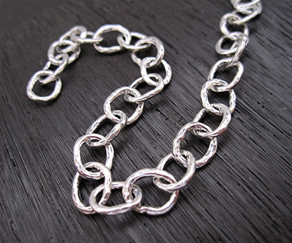 Handmade Jewelry Link and Connector in sterling silver (two links)