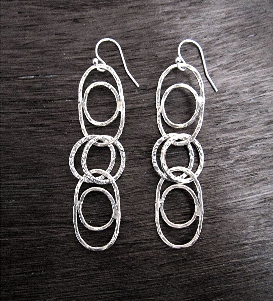 Handmade Sterling Silver Double Loop Jewelry Link (set of 2)