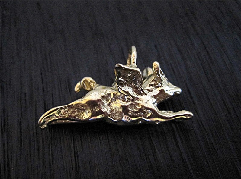 VDI Jewelry Findings Gold Bronze Flying Pig Charm and Pendant