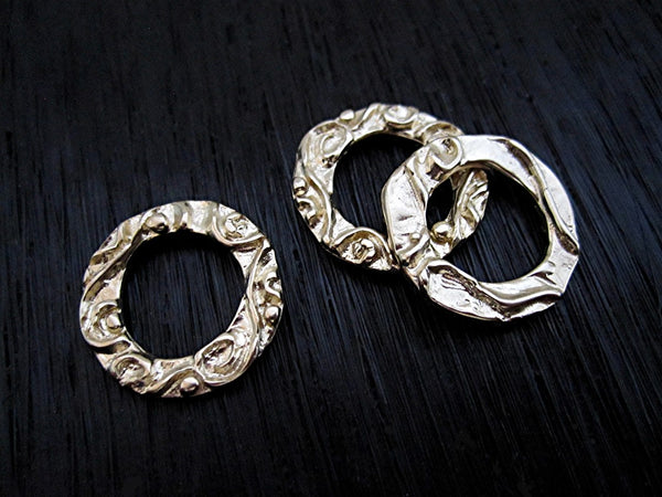 Bronze S Hook Jewelry Connectors Textured 10 per bag-B5710-B