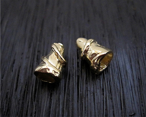 VDI Jewelry Findings Small Gold Bronze Textured Jewelry Cones