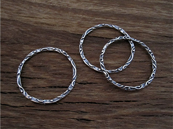 Leafy Links | Sterling Silver Connectors | Jewelry Making Supplies |  Sterling Silver Findings | Sterling Silver Links | 4 Pieces - LNK-32