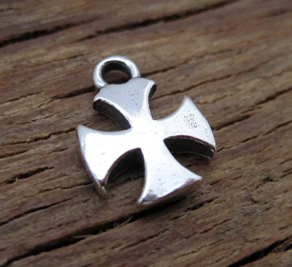 Small Sterling Silver Cross Charm