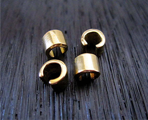 Gold Bronze Smooth Crimp Bead Covers