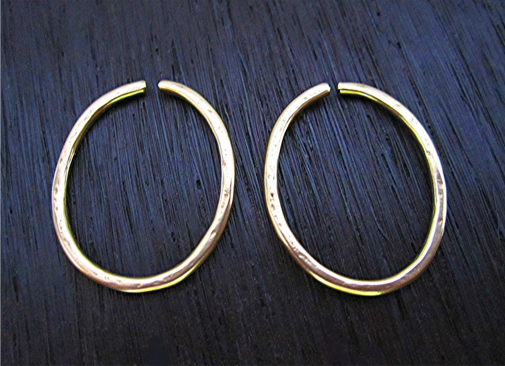 Large Gold Bronze Oval Open Jump Ring