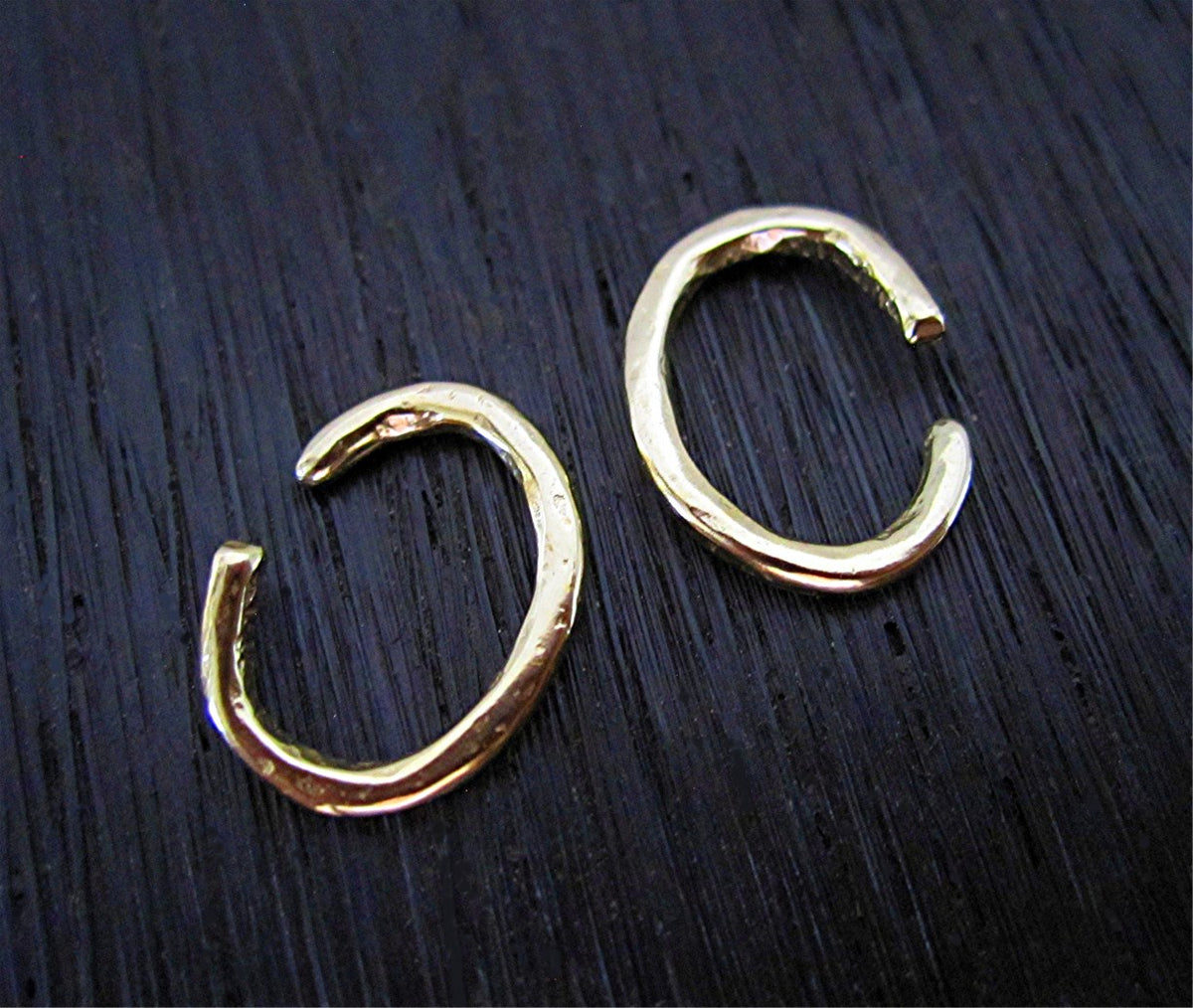 Small Textured Sterling Silver Open Jump Rings (set of eight