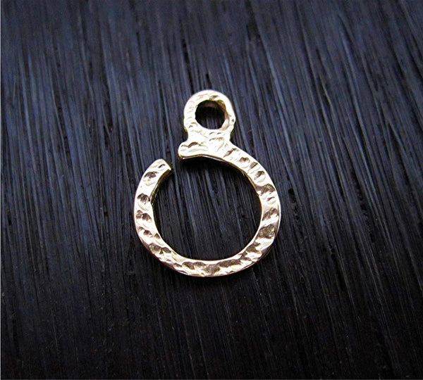 Small Gold Bronze Textured Jewelry Bail