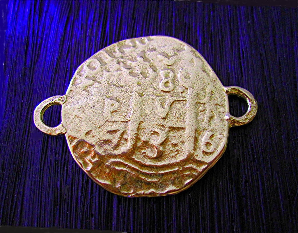 Gold Bronze Spanish Coin Replica Jewelry Link