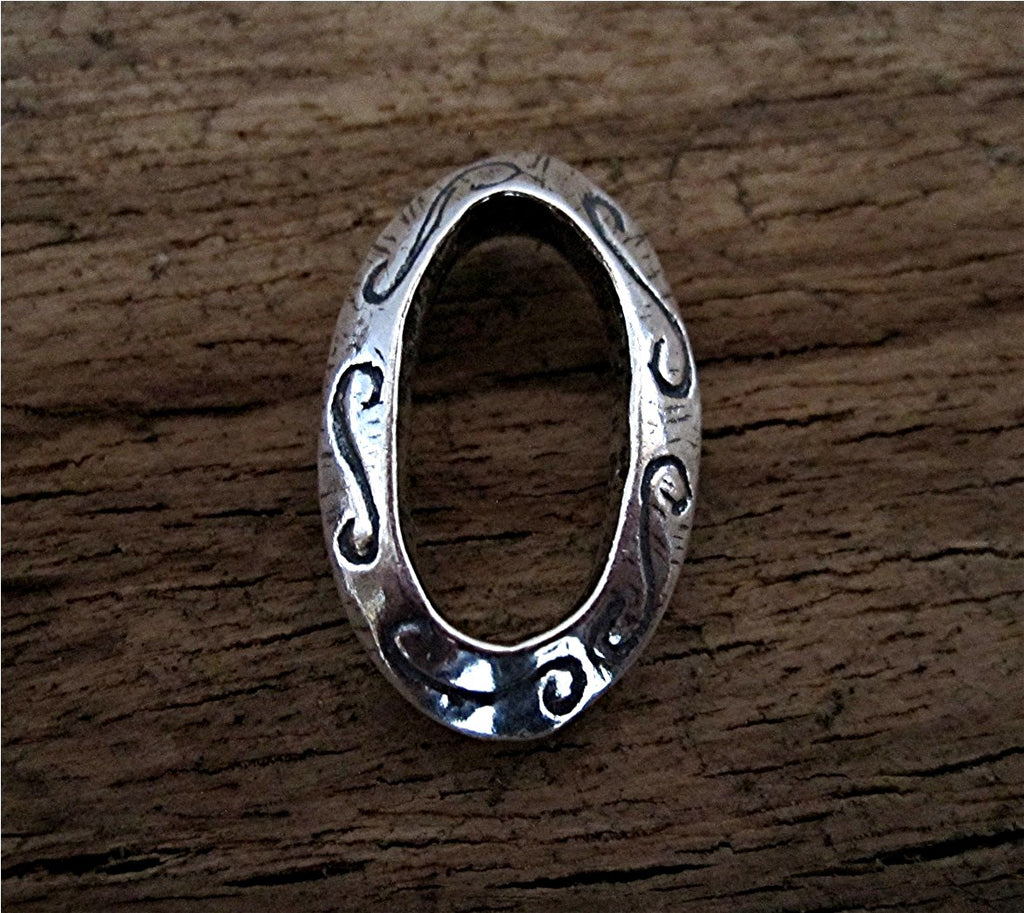 Large Sterling Silver Designer Jewelry Link (one link)