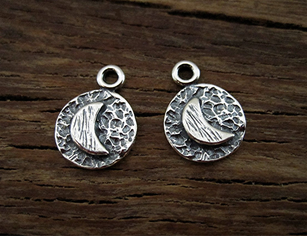 Sterling Silver Artisan Half Moon Charms