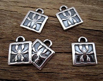 Sterling Silver Iris Flower Charms