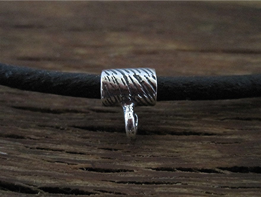 Sterling Silver Textured Jewelry Bail and Enhancer