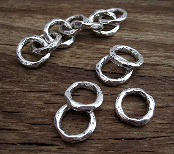 Rustic Artisan Chunky Jewelry Link and Connector (one link)