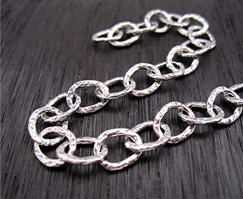 Sterling Silver Textured Artisan Chain Link